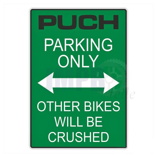 Aufkleber "Puch Parking Only" Grün