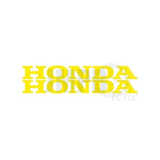 Aufklebersatz Honda Wort Gelb 12CM