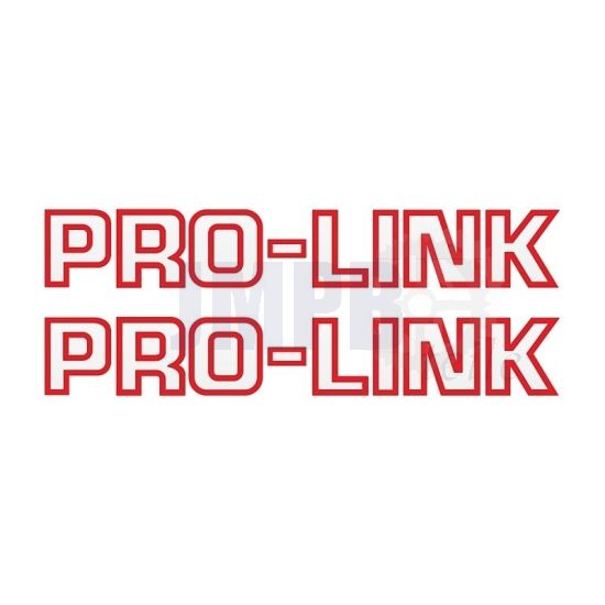 Aufklebersatz Pro-Link Rot auf Transparent 26CM