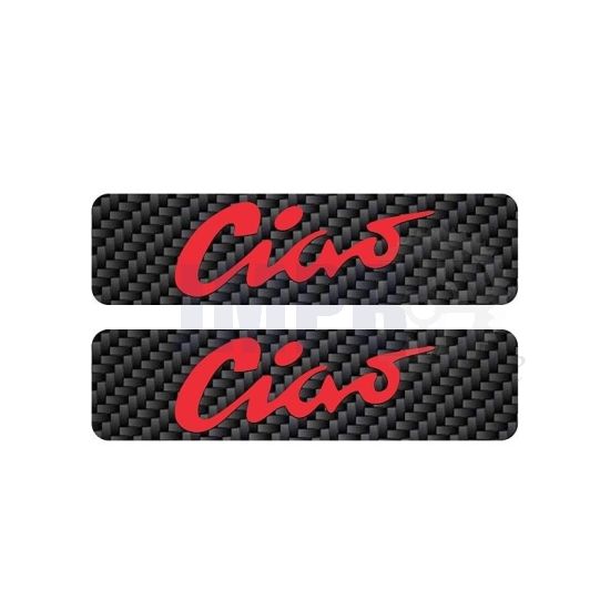 Tankaufkleber Ciao Karbon/Rot