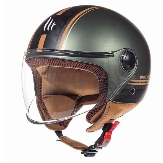 Helm Jet Street Entire MT Matt Braun/Grün XS
