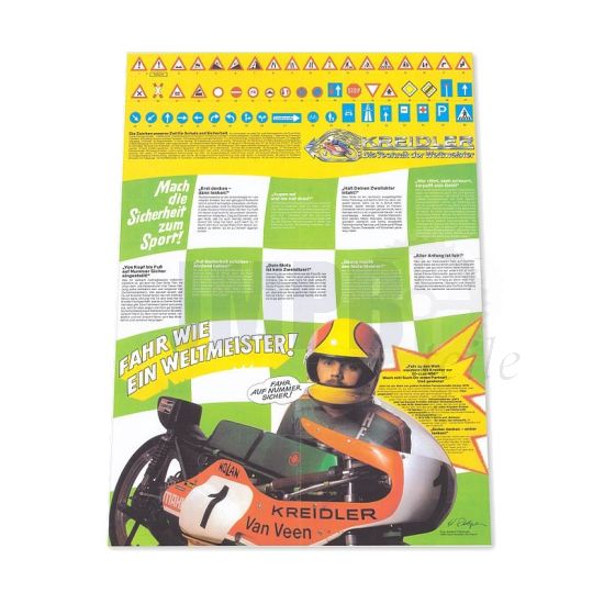 Plakat Kreidler "Fahr wie ein Weltmeister" Nachdruck