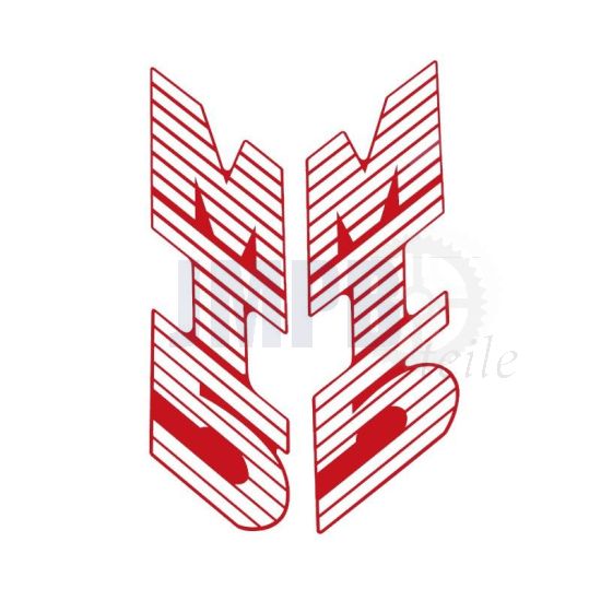 Aufklebersatz Tank Honda MT5 Rot/Weiß