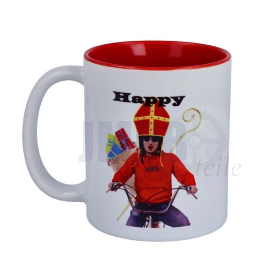 Kaffeetasse - "Happy Holidays" Special Rot/Weiß