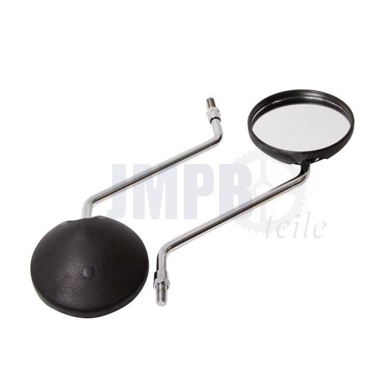 Spiegelsatz Yamaha DT50/80MX Schwarz/Chrom