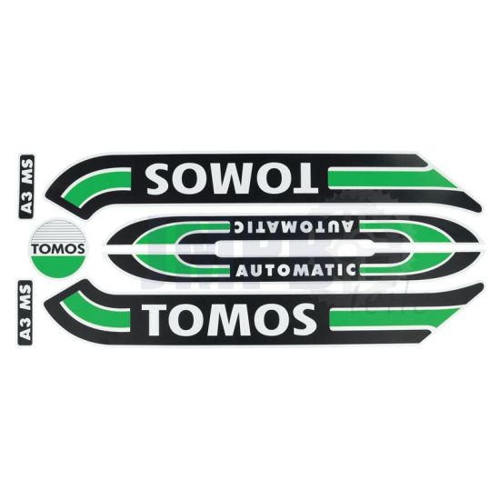 Aufklebersatz Tomos A3 Altes Modell Grün