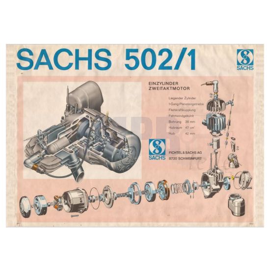 Plakat "Sachs 502/1" Nachdruck