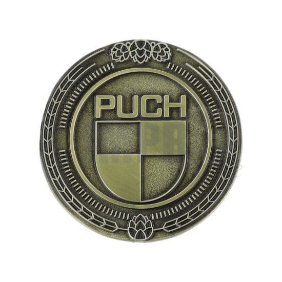 Emblem Sticker Puch Logo Metall Gold 47MM