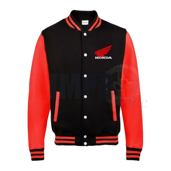 Baseballjacke Honda Schwarz/Rot