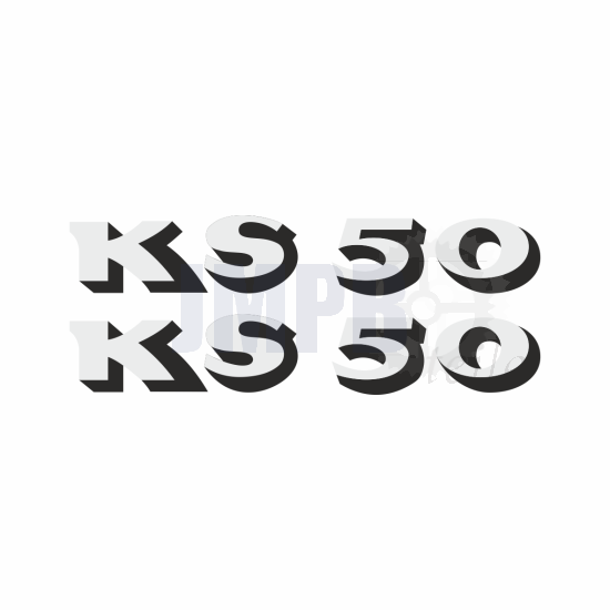 Stickerset Zündapp KS50 Schatten – 2-teilig