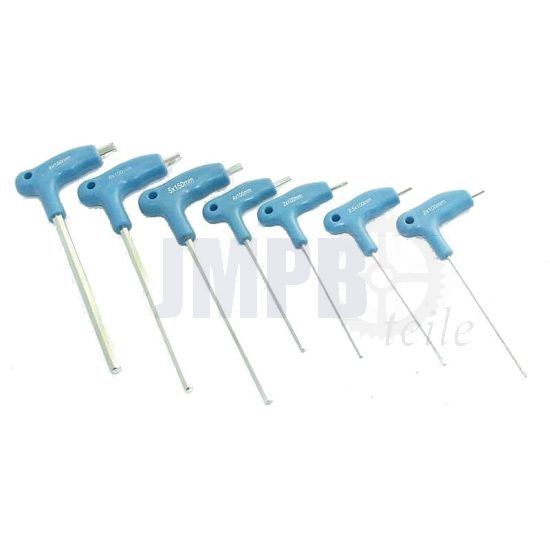 Inbusschlüsselsatz 7 Stück Blau