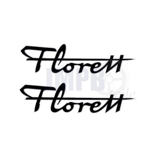 Florett Aufklebersatz Schwarz/Weiß 120X30MM 2 Stück