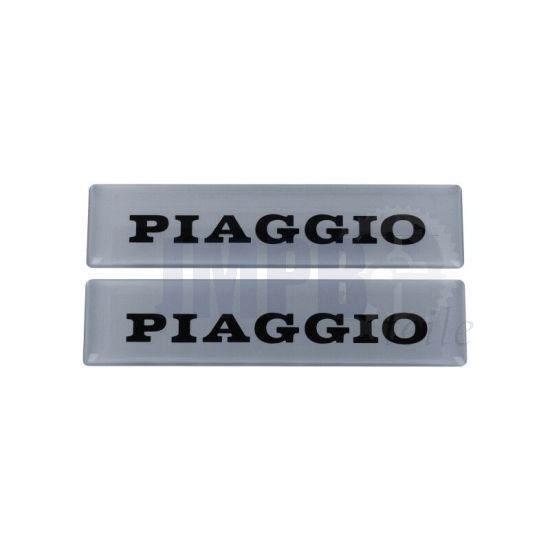 Embleme Satz 3D Piaggio 115X27MM Silber