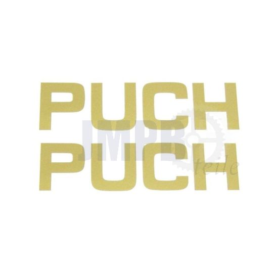 Aufkleber Puch 120X35MM Gold pro 2 stück