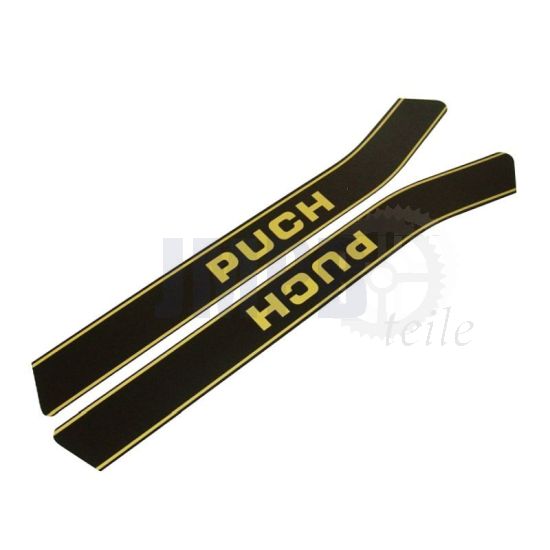 Tankaufklebersatz Puch Monza Schwarz/Gold 
