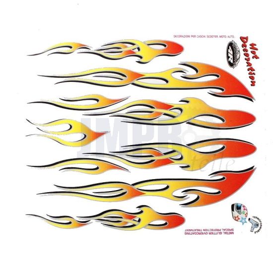 Aufklebersatz Flammen
