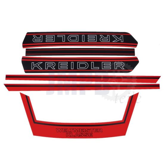 Kreidler Aufklebersatz Weltmeister Kpl. Rot