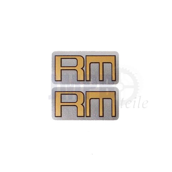 Aufklebersatz Kreidler RM Gold auf Silber 25X49MM