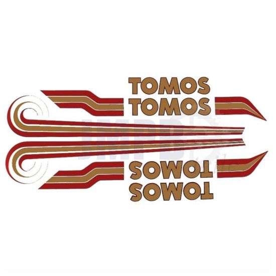 Aufklebersatz Tomos A3 Bullet 79/80 Gold Rot