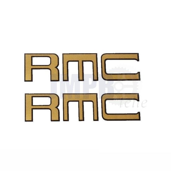 Rahmenaufkleber Satz Kreidler RMC Gold/Schwarz 70X20MM