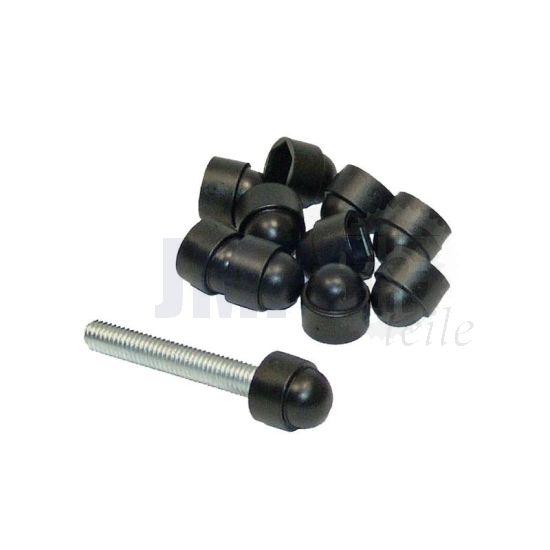 Hutmutter Kappe Schwarz - Glatt - M6