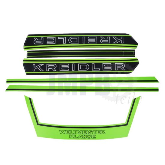 Kreidler Aufklebersatz Weltmeister Kpl. Hell Grün