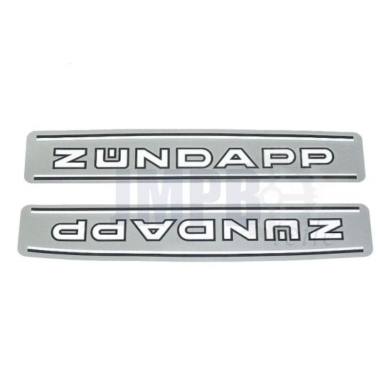 Tankaufkleber Zundapp 529 Kurzbahn Metallic Silber