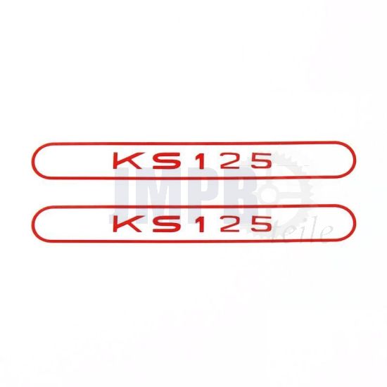 Aufklebersatz Tank Zundapp KS125 Rot
