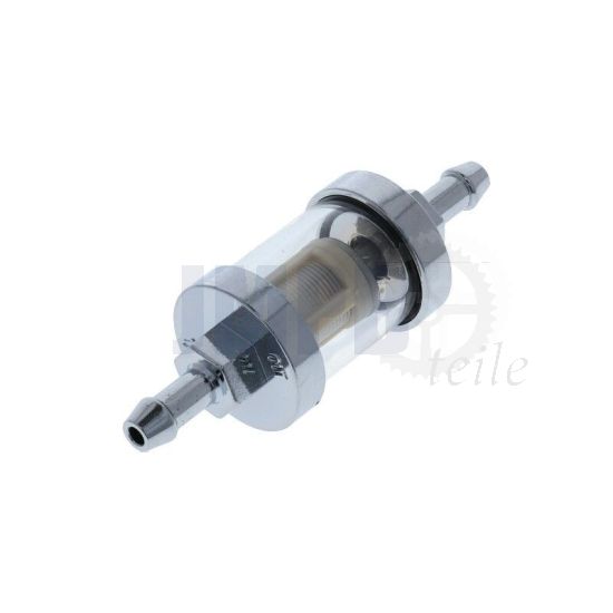 Benzinfilter Chrom Transparent Groß Model