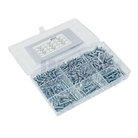 Sortiment Satz Schrauben Schlitzkopf Din 84 - 400 Teile