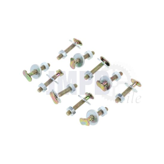 Sitzbankenstreifen Befestigungsbolzen Oval 10 Stück