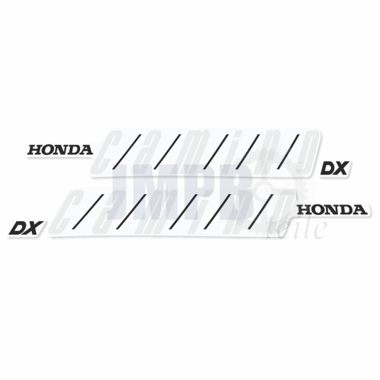 Tankaufklebersatz Honda Camino DX Schwarz/Weiß