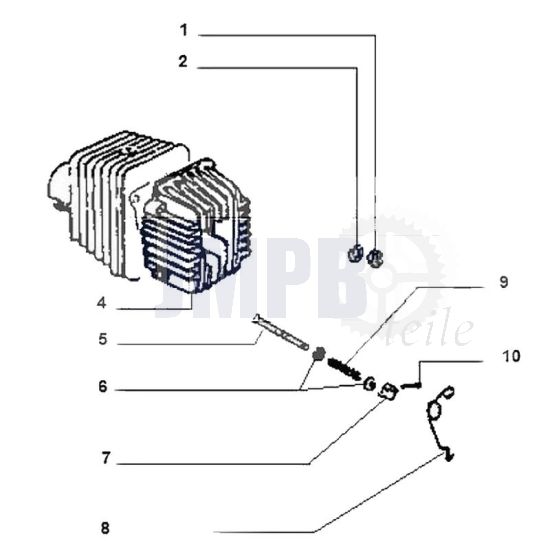 Zylinderkopf Vespa Ciao