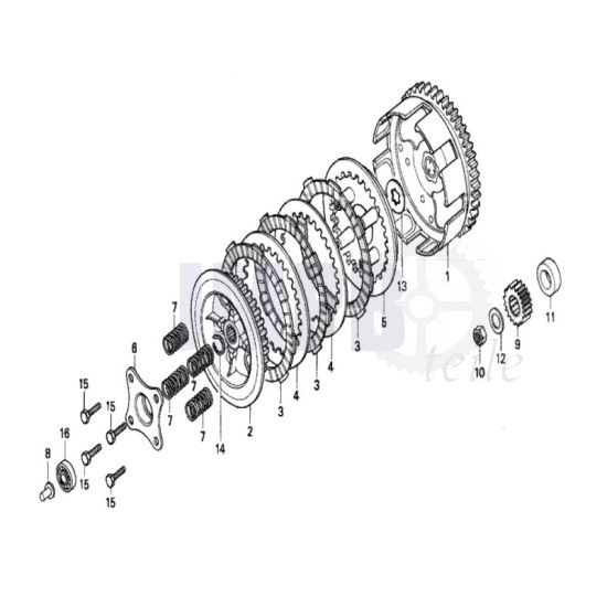 Kupplungsgehäuse / Scheiben Honda MT50