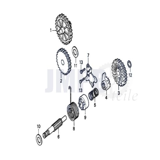 Kickstarterwelle Honda MT50