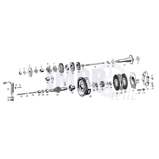 Hauptwelle / Kupplung Sachs 50/3