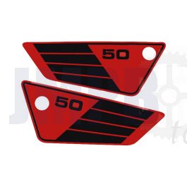 Seitenteilaufkleber Yamaha FS1 2RU Rot/Schwarz
