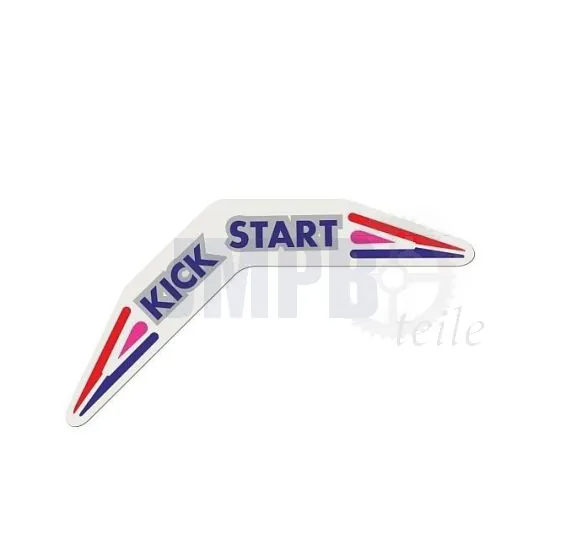 Aufkleber Kickstart Tomos A3 Rot/Violett/Blau