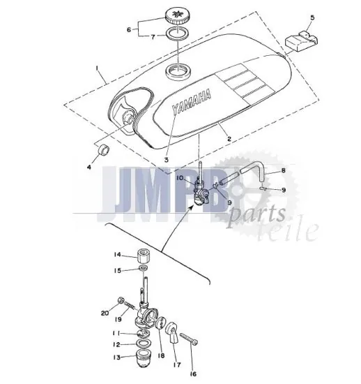 Benzintank Yamaha FS1 DX