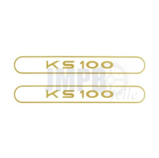 Aufklebersatz Tank Zundapp KS100 Gold