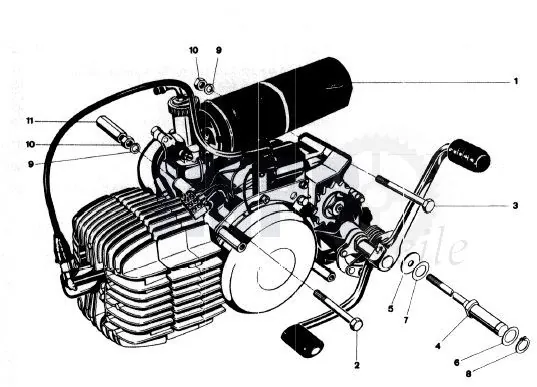 Motorblock Kreidler 5G Indirekt
