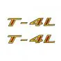 Rahmenaufkleber Satz Tomos T-4L Gelb/Rot