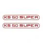 Aufklebersatz Tank Zundapp KS50 Super Rot