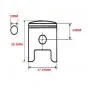 Kolben 37.97MM 1 Ring Meteor Puch Maxi