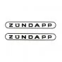 Aufklebersatz Tank Zundapp Wort Schwarz