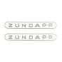 Aufklebersatz Tank Zundapp Wort Grau
