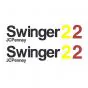 Tankaufklebersatz Puch Swinger 2 JCPenny Schwarz/Gelb/Rot