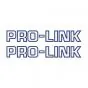 Aufklebersatz Pro-Link Blau auf Transparent 26CM