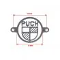 Abdeckung Rahmen Puch Logo Edelstahl