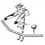 Lenker Montageplatte mit Pin Kreidler Original